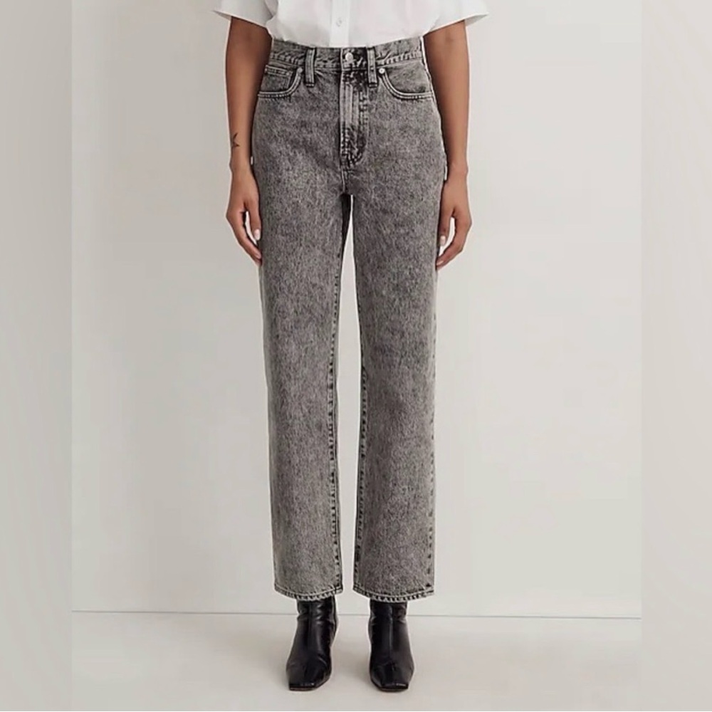 Madewell Straight Leg Jeans in Gray Wash